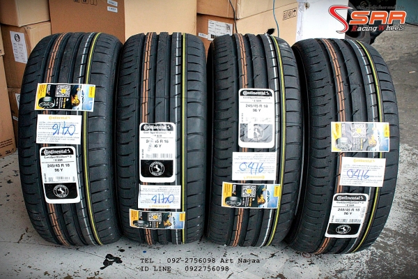 ยางใหม่ รันแฟลต CONTINENTAL ContiSportContact3 245/45R18 ปี16