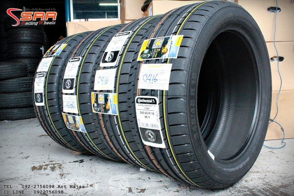 ยางใหม่ รันแฟลต CONTINENTAL ContiSportContact3 245/45R18 ปี16