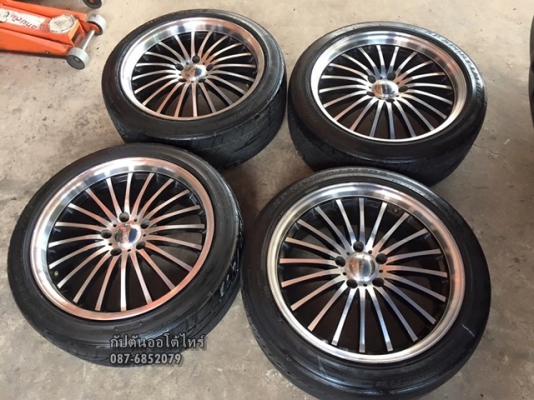 ล้อมือสองLenso ขอบ18 5รู114 กว้าง8 ออฟ45 พร้อมยาง225/45R18