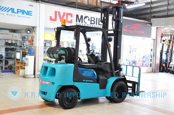 ขายรถโฟล์คลิฟท์มือสอง SUMITOMO รุ่น 11FT25PAXETD-00065 ราคา 325,000 สภาพเดิมจากญี่ปุ่น ไม่เคยใช้งานในประเทศไทย