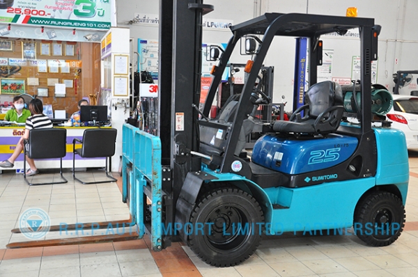 ขายรถโฟล์คลิฟท์มือสอง SUMITOMO รุ่น 11FT25PAXETD-00065 ราคา 325,000 สภาพเดิมจากญี่ปุ่น ไม่เคยใช้งานในประเทศไทย