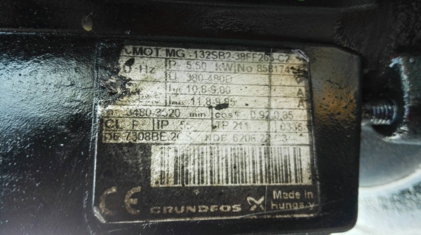 Sell> ขายปั้มน้ำตัวตั้งแรงดันสูง‬ ‪&lrm;GRUNDFOS‬ CR8-160 Q 7,3 m/h Head 120 m. มอเตอร์ 7.5 แรงม้า 3 เฟส 380 V. เทสเครื่องเรียบร้อยแล้ว