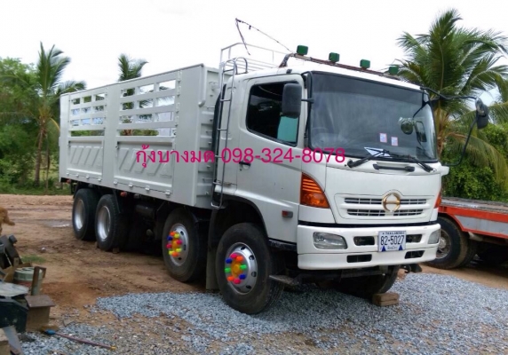 ขายรถบรรทุกไม่ดัมพ์ 12 ล้อ HINO MEGA เครื่อง 320 แรง ปี 48 มีระบบลากลูก เครื่องเดิม เกียร์เดิม รถไม่เคยทำสี ทะเบียนพร้อม
