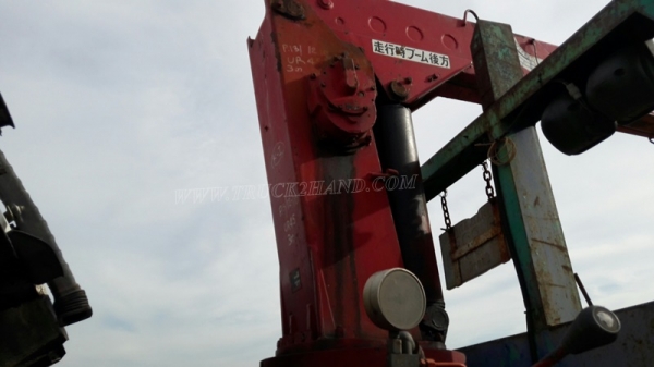 รถเทเลอร์ท้ายเป็ด 10 ล้อติดตั้งเครน 3 ตัน  ยี่ห้ออีซูซุ  ขนาด 175 แรงม้า  ติดเครน 3 ตัน