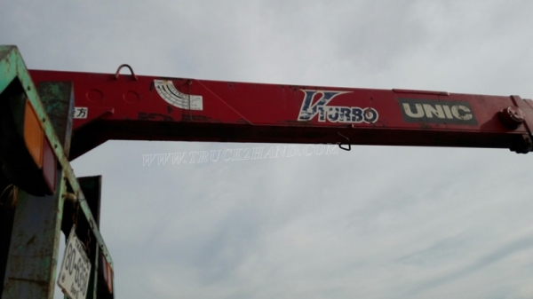 รถเทเลอร์ท้ายเป็ด 10 ล้อติดตั้งเครน 3 ตัน  ยี่ห้ออีซูซุ  ขนาด 175 แรงม้า  ติดเครน 3 ตัน