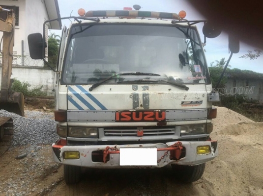 รถเทเลอร์ท้ายเป็ด 10 ล้อติดตั้งเครน 3 ตัน  ยี่ห้ออีซูซุ  ขนาด 175 แรงม้า  ติดเครน 3 ตัน