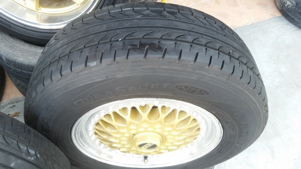 ขายล้อBBS ขอบ15 6 รู กว้าง 7 ยาง205/70/15 4 ล้อ