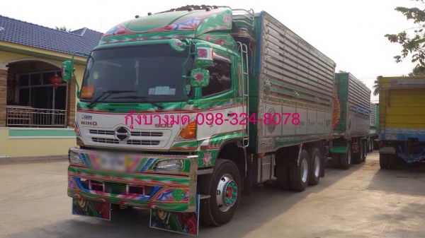 ขายรถพ่วงดัมพ์ Hino S500 เครื่อง 344 แรง พ.ย.ปี 56 เฟืองเร็ว กระบะดัมพ์มิเนียมแม่ลูก อู่ ส.สมบัติ ลูก 3 เพลาแท้ ทะเบียนพร้อม