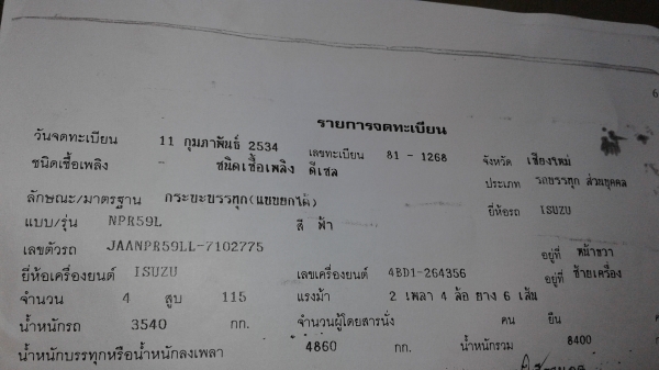 ขาย6ล้อดั้ม สั่งลุย115แรง ห้างแท้ปี34 เกียร์สั้น รถสวยขับดีพร้อมใช้งาน คัชชีเดิมทั้งเส้นหมุดเดิมทุกตัว Fหน้า-หลัง ทะเบียนเต็ม