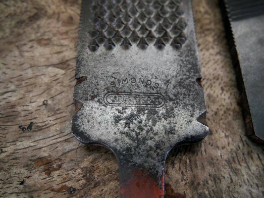 ขายตะไบบุ้งโบราณหยาบและละเอียดในด้ามเดียวกันSIMOND BLACKMASTER Made in USA.งานใหม่เก่าเก็บ