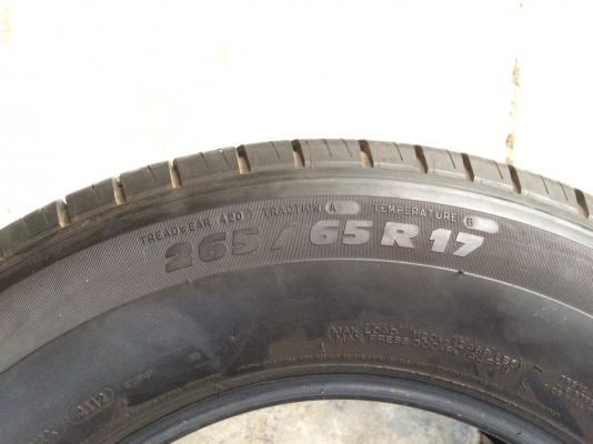 ขายยางกระบะ ยี่ห้อ Michelin CROSS TERRAIN 4 เส้น 265/65r17 ปี 2012