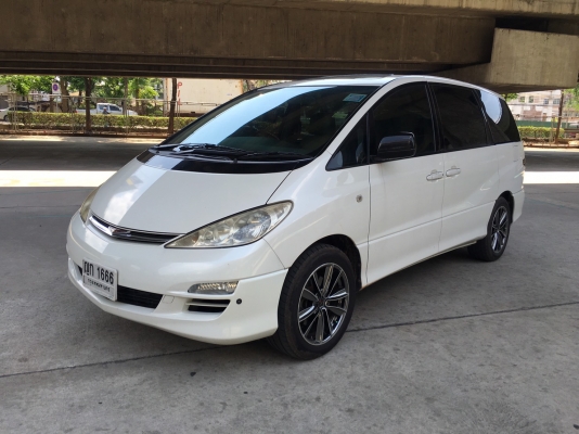 toyota estima 2.4g ไม่ไฮบริด สีขาว ปี2005 รถขับดีไม่มีปํญหาอะไร