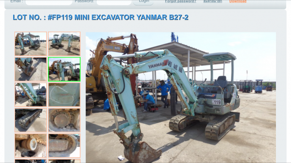 ฝากขายครับ แบคโฮ yanma yb27 รถนอกนำเช้า