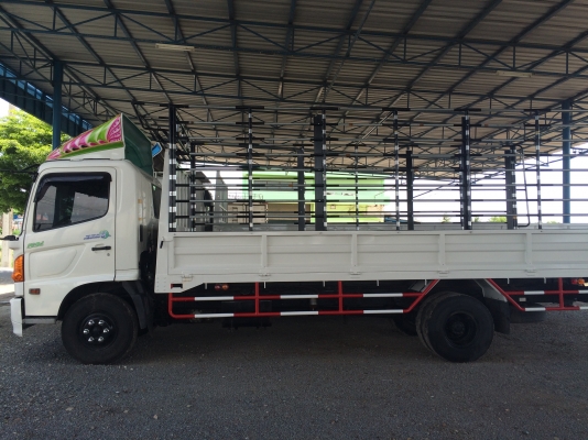 Hino Fc9J series 500 ปี52เครื่องยนต์Jo5e 145แรงม้า กระบะเหล็กพร้อมคอก(ต่อใหม่) ยาว5.50เมตร สภาพสวยพร้อมใช้งาน