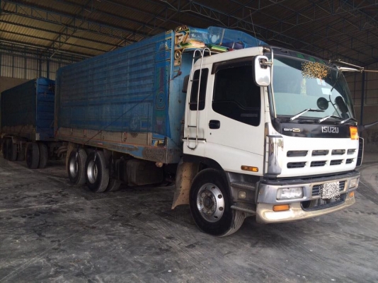 ขายรถสิบล้อ ISUZU Rocky นางฟ้า หัวจี้ก้า เครื่องP11 320แรง เกียร์ ZF ช่วงล่างเดิม ดั้มเนียมคอกเกษตร พ่วงแม่ลูก