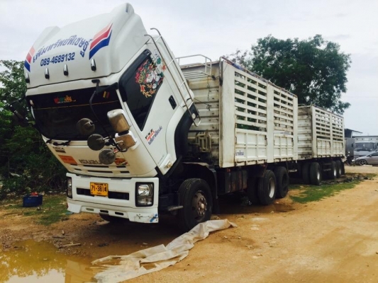 ขายรถพ่วงไม่ดัมพ์ Isuzu เครื่อง 360 แรง ปี 55 กะบะไม่ดัมพ์สามมิตร ลูก 3 เพลาแท้ยาว 7 เมตร ขายรถพ่วงไม่ดัมพ์ Isuzu เครื่อง 360 แรง ปี 55 กะบะไม่ดัมพ์สามมิตร ลูก 3 เพลาแท้ยาว 7 เมตร