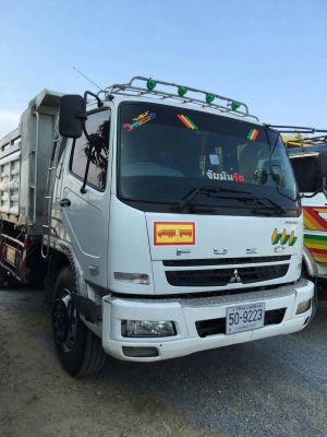 ขายรถบรรทุกสิบล้อ Mitsubishi เครื่อง 240 แรง ปี 57 กระบะดัมพ์ ทะเบียนพร้อม