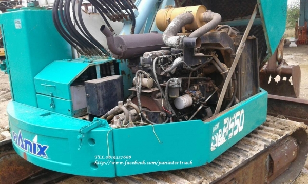FROM JAPANรถขุดMINI EXCAVATOR HANIX S&amp;B550 (เทียบเท่าPC50uu-1)มีเก๋ง/ เครื่องยนต์MITSUBISHI-K4M ราคาเพียง 265,000 บาท สนใจรีบติดต่อ 0819337688