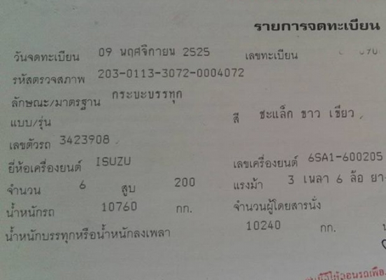 **679,000 บ.ต่อรอง/// 10ล้อ2เพลาดั้ม ISUZU ROCKY 6SA1 (JUMBO 200) เครื่อง/เกียร์ ดี แรง คัสซีใหญ่ สวย กระบะดั้มเหล็กคอกเกษตร ฝาทึบไม้ หัวเก๋งดี พาวเวอร์ ทริฟฟี่ ระบบลาก ครบ ยาง70\% ตามสภาพ พร้อมลุย เอกสารเล่มทะเบียน ครบ **ขาย ISUZU ROCKY-210 HP (จัมโบ้) 10 **679,000 บ.ต่อรอง/// 10ล้อ2เพลาดั้ม ISUZU ROCKY 6SA1 (JUMBO 200) เครื่อง/เกียร์ ดี แรง คัสซีใหญ่ สวย กระบะดั้มเหล็กคอกเกษตร ฝาทึบไม้ หัวเก๋งดี พาวเวอร์ ทริฟฟี่ ระบบลาก ครบ ยาง70\% ตามสภาพ พร้อมลุย เอกสารเล่มทะเบียน ครบ **ขาย ISUZU ROCKY-210 HP (จัมโบ้) 10