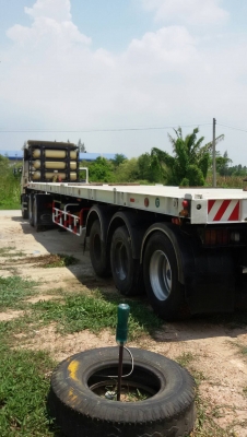 ขายด่วน หางเทรลเลอร์พื้นเรียบ 40 ฟุต 3 เพลา