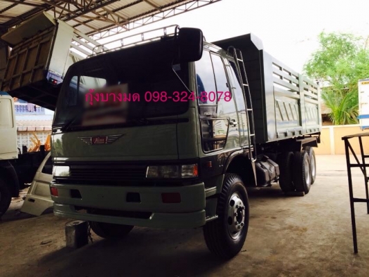 ขายรถบรรทุกดัมพ์ HINO 1M เครื่องเดิม 220 แรง เกียร์เดิม ปี 37 กระบะดัมพ์สามมิตร ทะเบียนพร้อม