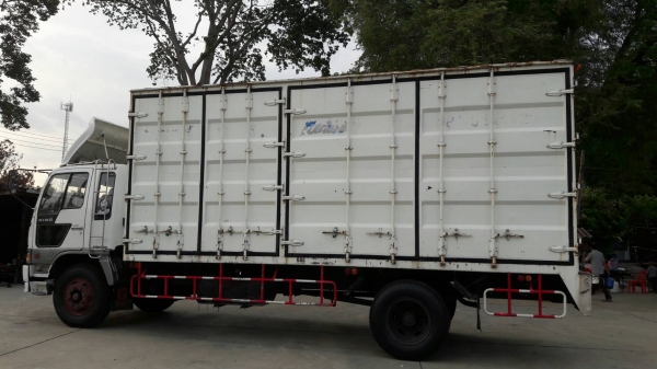 รถบรรทุก 6 ล้อใหญ่ ตู้แห้ง HINO รุ่นFF ปี94  เครื่อง 195 แรง ยาว 6.2 เมตร มีเสากลาง ราคา 470,000 บ.รถอยู่สระบุรี (ต่อรอง) #รถบรรทุกตู้แห้ง #รถบรรทุก6ล้อ