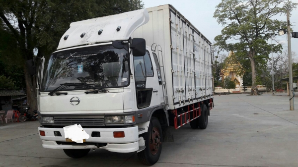 รถบรรทุก 6 ล้อใหญ่ ตู้แห้ง HINO รุ่นFF ปี94  เครื่อง 195 แรง ยาว 6.2 เมตร มีเสากลาง ราคา 470,000 บ.รถอยู่สระบุรี (ต่อรอง) #รถบรรทุกตู้แห้ง #รถบรรทุก6ล้อ