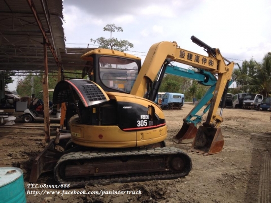 FROM JAPAN MINI EXCAVATOR CATERPILLAR 305SR/ปี:(2005) เครื่องยนต์MITSUBISHI K4N/คอนโทรลน้ำมัน/ปั๊มนิ้ว ราคาเพียง 560,000 บาท สนใจรีบติดต่อ 0819337688