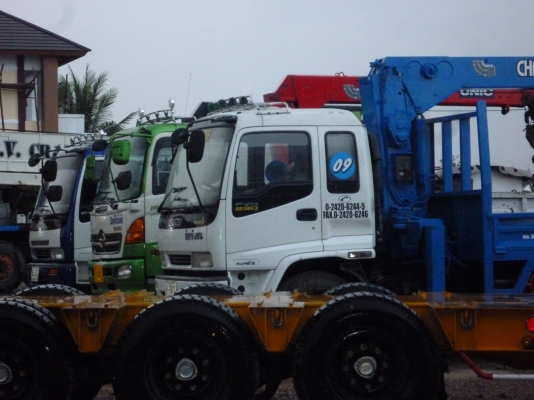 หจก.แมกซีนเครน ทรานสปอร์ตให้เช่า รถบรรทุกติดเครน  รถเครน