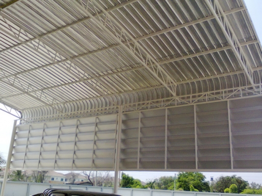 ประสิทธิ์การผ้าใบ รับทำเต้นผ้าใบ หลังคาแผ่นเม็ททอลชีล