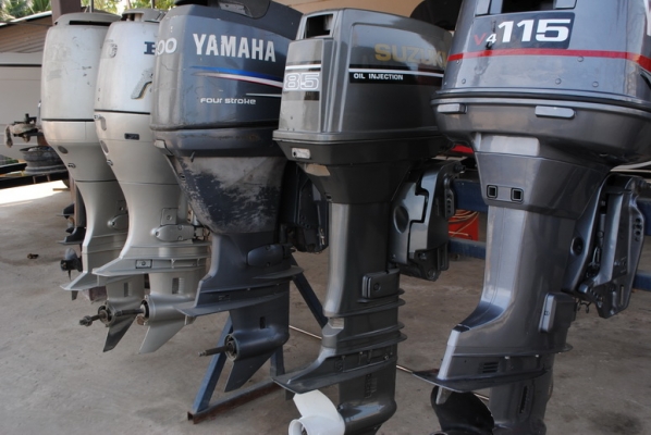 ขายเครื่องเรือหลายตัว ซากเครื่องYamaha 50 ทริม