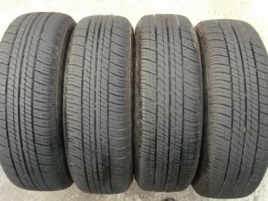 กะทะ14 4รู100 + ยาง Dunlop 175/65/14 ปี11 แถมฝาครอบ