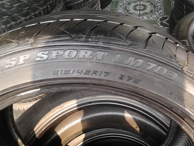 ขายยาง215/45/17 ปี 1810 DUNLOP LM 703 1 คู่