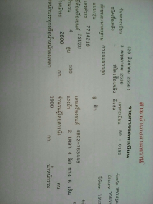 ขายอิซูสุ เอกสารพร้อมโอน