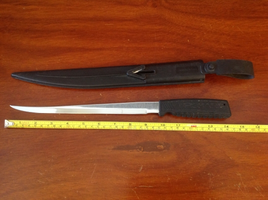 ขายมีดแล่ปลา Vintage Power Grip Fiskars มีที่ลับมีดในปอก