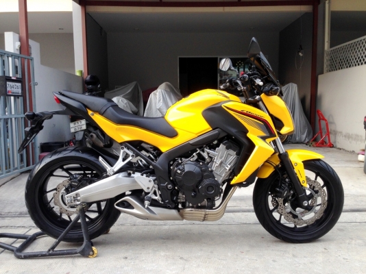 ((ดาวน์45000)) ขาย CB650f ปี2014 สีเหลือง ไม่ล้ม ไม่แปะ ราคา235000บาท(รับเทริ์น)