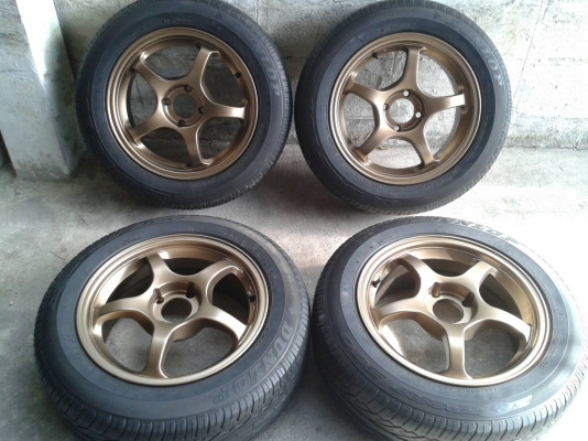 ขอบ15นิ้ว4รู100 พร้อมยาง สวยๆ 4 ล้อ ราคา 6700 บาท