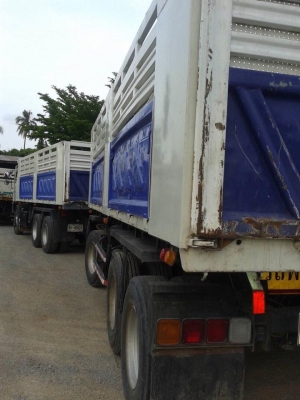 ขายรถสิบล้อ HINO FM2P 380แรง ปี56  พ่วงแม่ลูกดั้มมสามมิตร รถสวยยางดี พร้อมใช้งาน