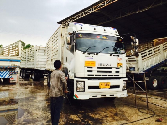 ขายรถสิบล้อ ISUZU DECA FXZ360แรง ปี55 พ่วงแม่ลูกไม่ดั้มสามมิตร คอกสูง รถสวยพรอมใช้งาน