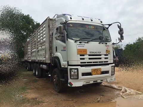 ขายรถสิบล้อ ISUZU DECA FXZ360แรง ปี55 พ่วงแม่ลูกไม่ดั้มสามมิตร คอกสูง รถสวยพรอมใช้งาน