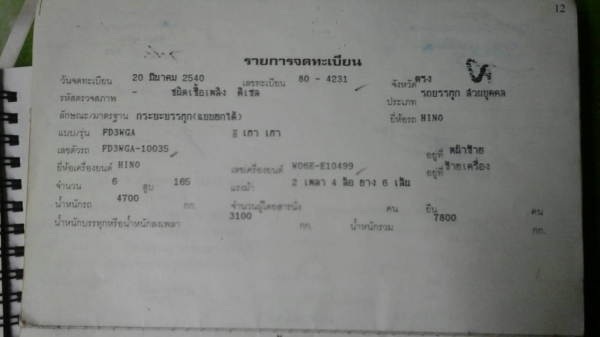 HINO ดัมพ์ FD3WGA 165 แรงม้า พวงมาลัยพาวเวอร์ กระบะดัมพ์ยาว 4 เมตร