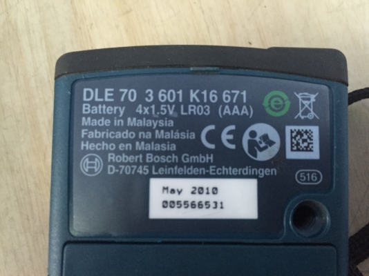 ขายเครื่องวัดระยะ BOSCH DLE70 มือสอง สภาพ 99.99\% ขายเครื่องวัดระยะ BOSCH DLE70 มือสอง สภาพ 99.99\%