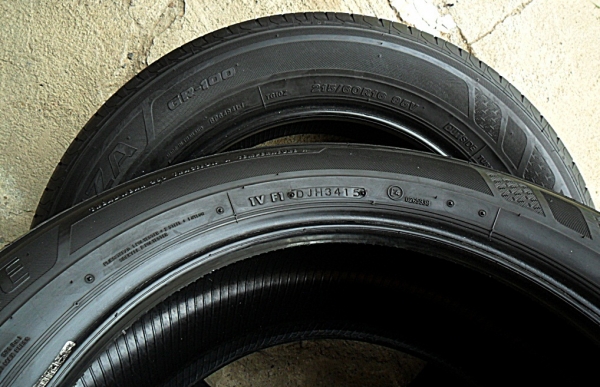 ยางขอบ16 บริดสโตน215-60-R16 ลงพื้นปี16(4เส้น 4,500) เหมือนยางใหม่