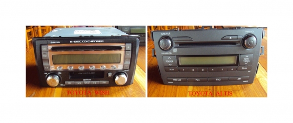 ขายวิทยุ-เทป-ซีดี ติดรถยนต์ TOYOTA 2 เครื่อง สภาพเหมือนถอดป้ายแดง