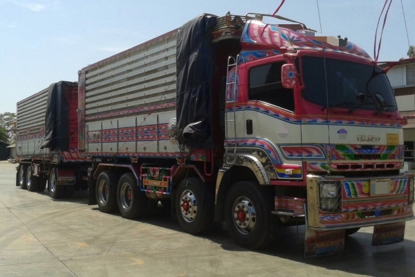 ขาย ISUZU 360 พ่วงแม่ลูก กระบะเนียมคอกเกษตรดั๊ม รถปี 55