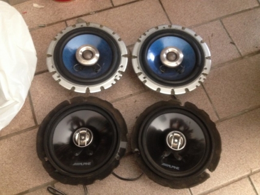 ALPINE 6นิ้ว 2ทาง เก่าญี่ปุ่นเสียงใสๆสภาพสวยคู่ละ