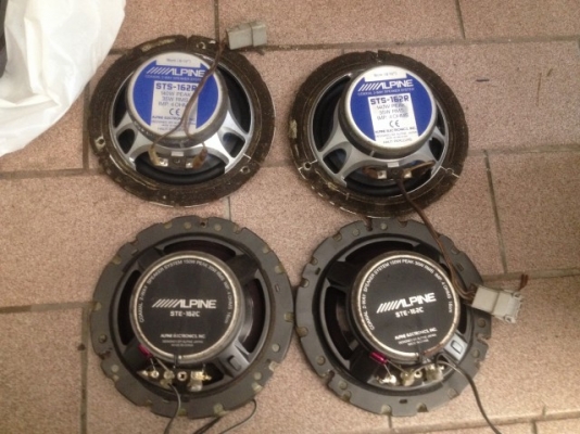 ALPINE 6นิ้ว 2ทาง เก่าญี่ปุ่นเสียงใสๆสภาพสวยคู่ละ