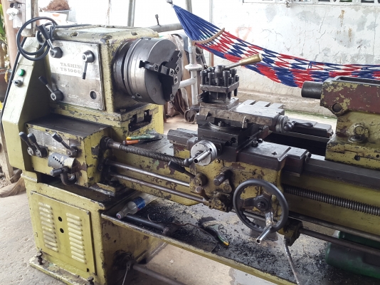 แท่นกลึง 6 ฟุต 3 เพลา เกียร์บล็อก ต้าชิง 1000 บี กลึงเกลียวไม่ต้องเปลี่ยนเฟือง 70,000