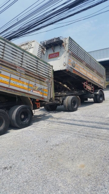 ขายรถพ่วงดัมพ์ 20 ล้อ Mitsubishi EURO 1 MMTF แม่ 12 ล้อ เครื่องเดิม 222 แรง ปี 45 เกียร์เดิม แม่ 12 ล้อ ลูก 2 เพลา มี 2 พ่วง ทะเบียนพร้อม