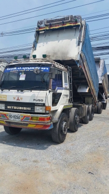 ขายรถพ่วงดัมพ์ 20 ล้อ Mitsubishi EURO 1 MMTF แม่ 12 ล้อ เครื่องเดิม 222 แรง ปี 45 เกียร์เดิม แม่ 12 ล้อ ลูก 2 เพลา มี 2 พ่วง ทะเบียนพร้อม